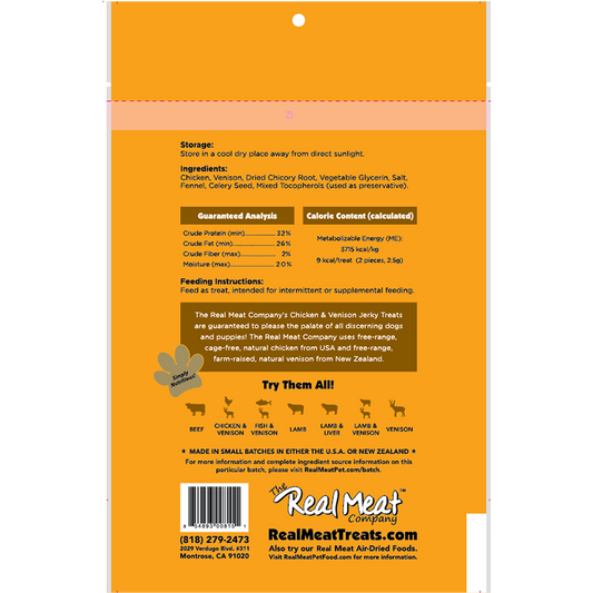 All Natural Chicken & Venison Recipe Jerky Treat