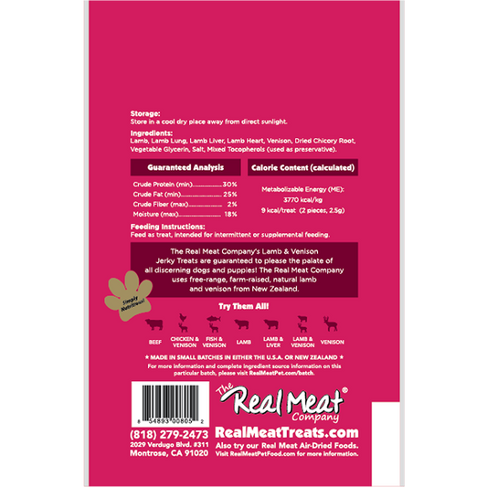 All Natural Lamb & Venison Recipe Jerky Treat