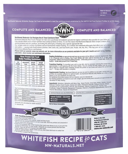 NW Naturals Raw Whitefish Recipe  Cat