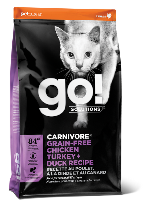 GO! CARNIVORE Grain Free Chicken, Turkey + Duck Recipe for Cats
