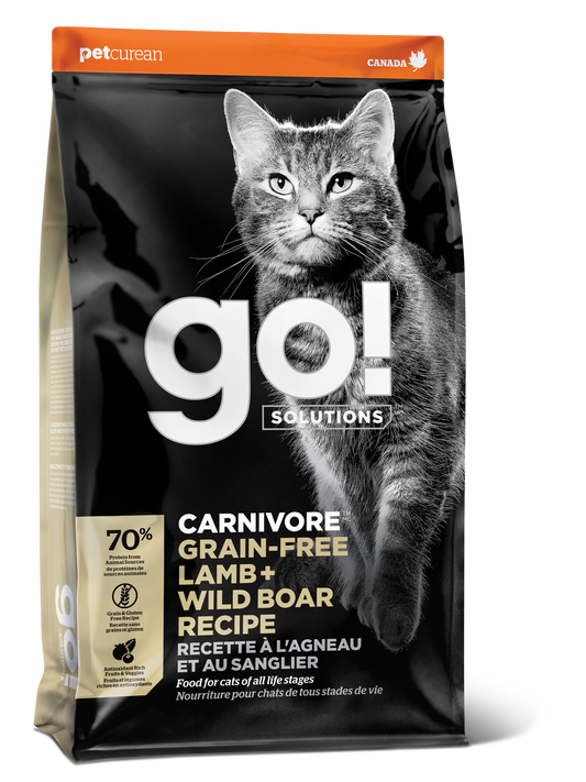 GO! CARNIVORE Grain Free Lamb + Wild Boar Recipe for Cats 