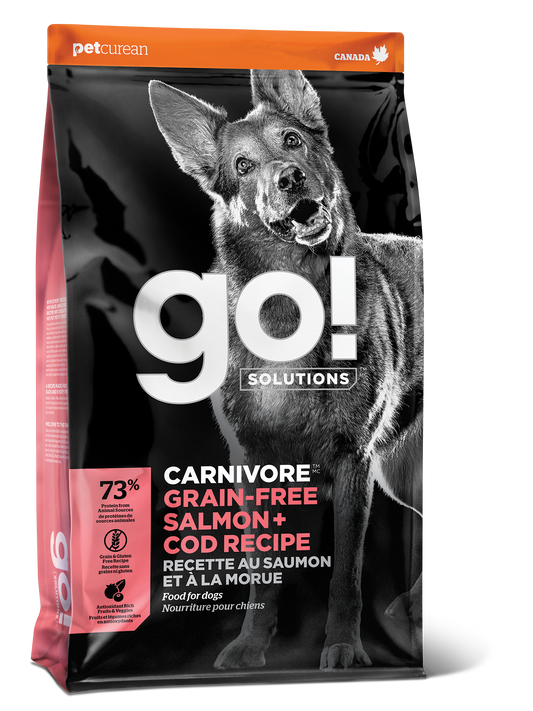 GO! CARNIVORE Grain Free Salmon + Cod Recipe for Dogs 