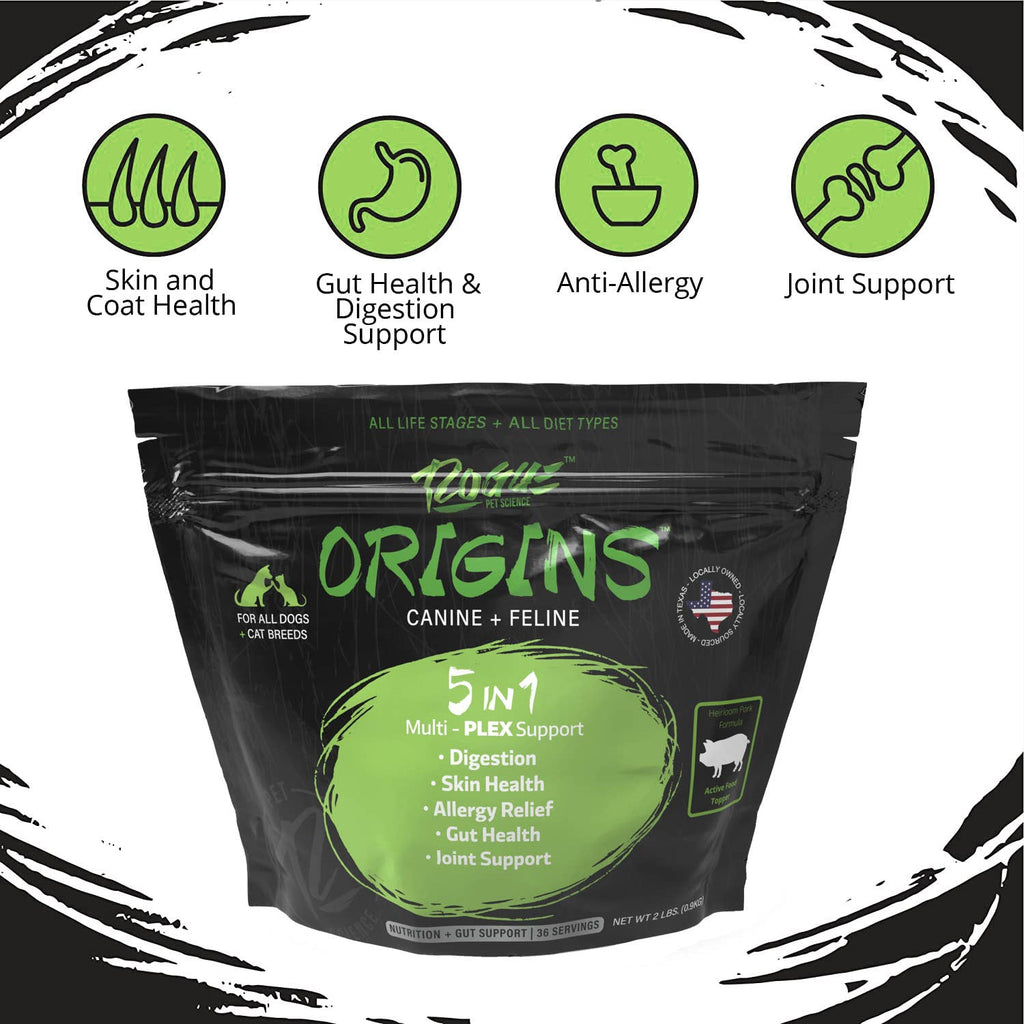 Pork-Origins 5-in-1 Dog Supplement, Powdered Food Topper for: .5lb