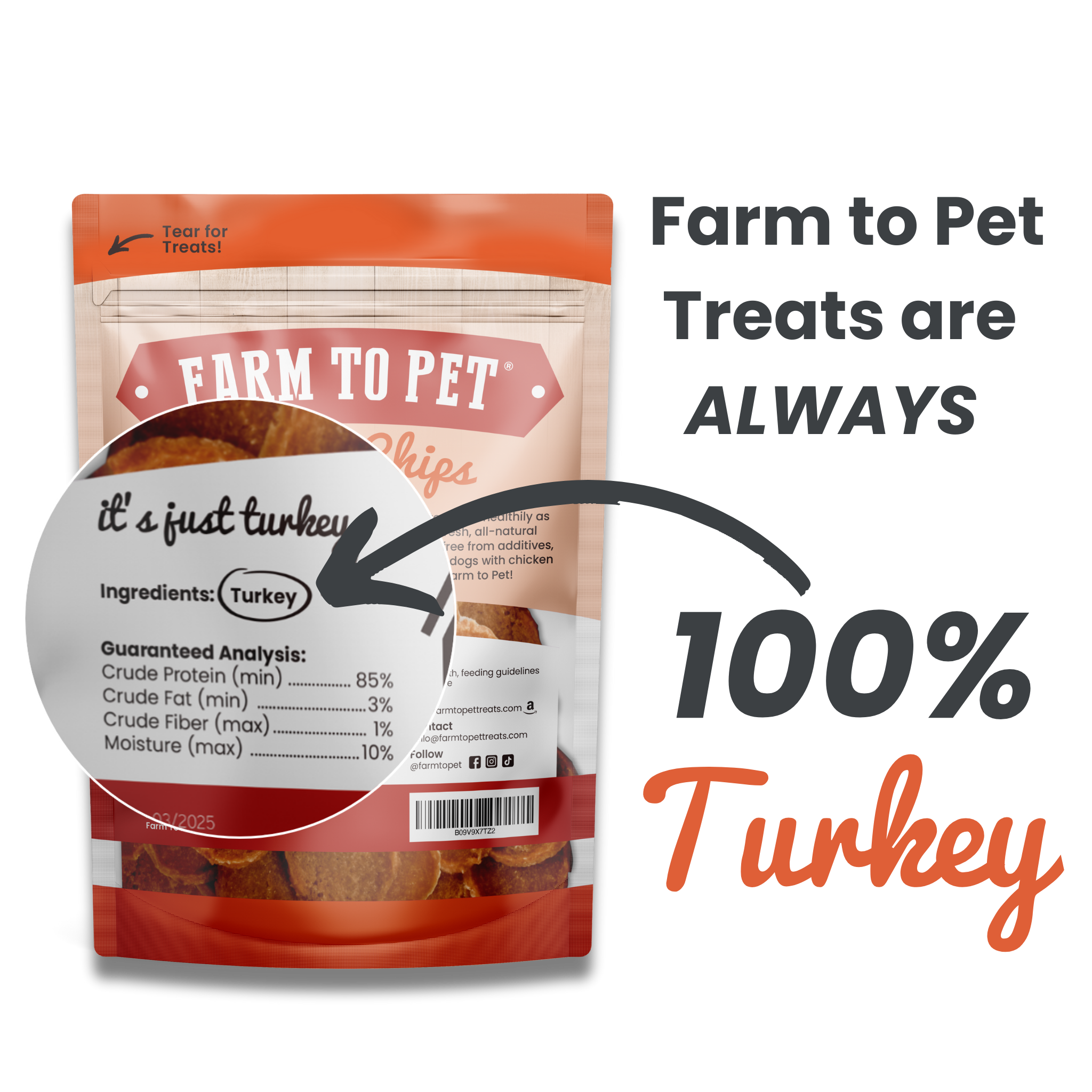 Turkey Chips: 4oz