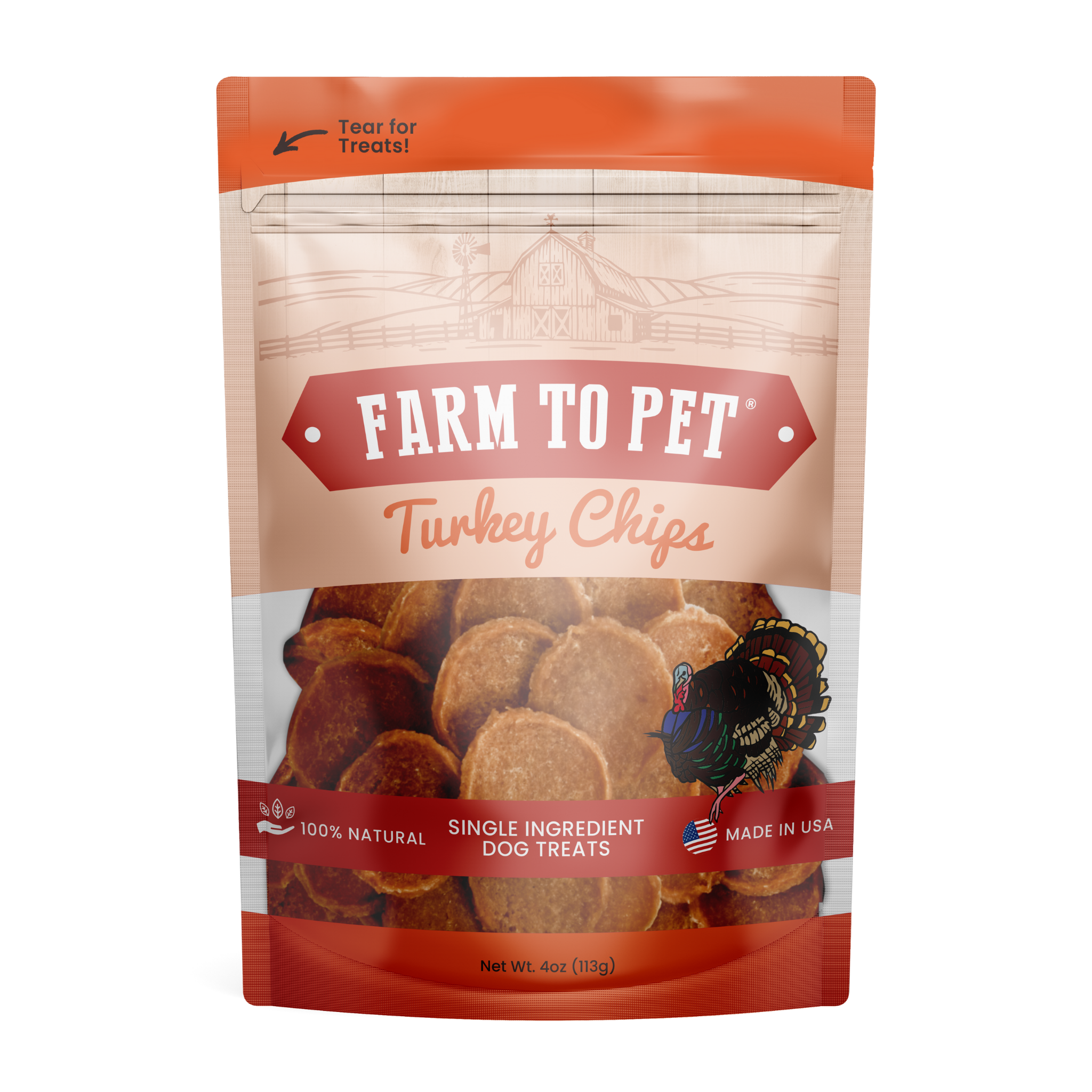 Turkey Chips: 4oz