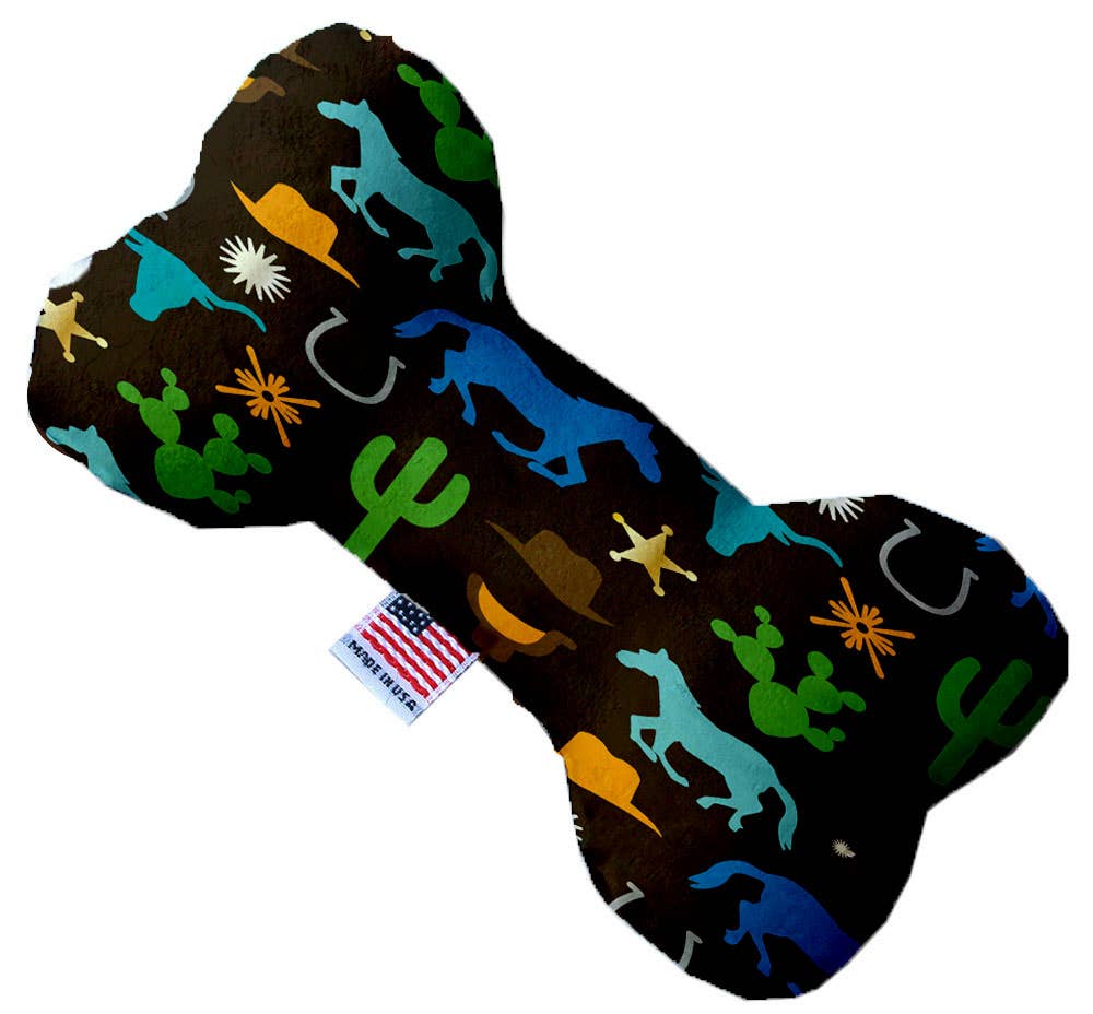 Western Fun Dog Toy: 6" / Bone / Plush
