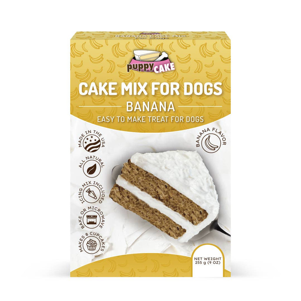 Puppy Cake Mixes with Icing: Birthday Cake with Pupfetti Sprinkles