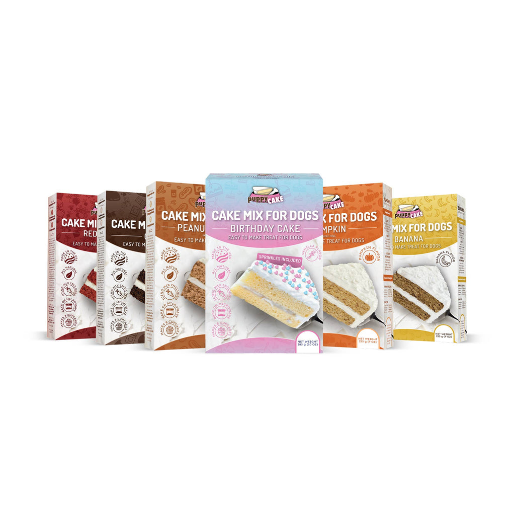 Puppy Cake Mixes with Icing: Birthday Cake with Pupfetti Sprinkles