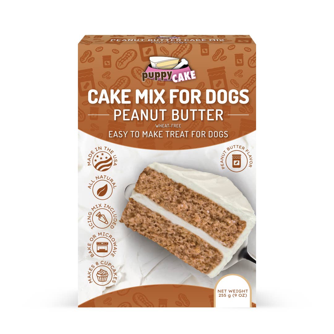 Puppy Cake Mixes with Icing: Birthday Cake with Pupfetti Sprinkles