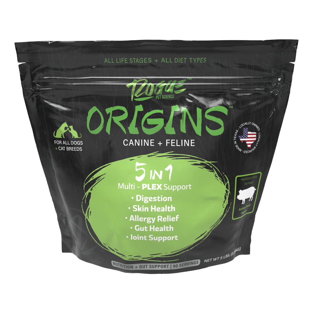 Pork-Origins 5-in-1 Dog Supplement, Powdered Food Topper for: 2lb