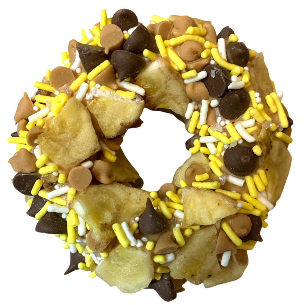 Gourmet Donut,  Chunky Monkey Gourmet Donut Dog Treat