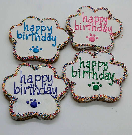 Happy Birthday Paws - 1 dozen  Gluten Free: Peanut Butter