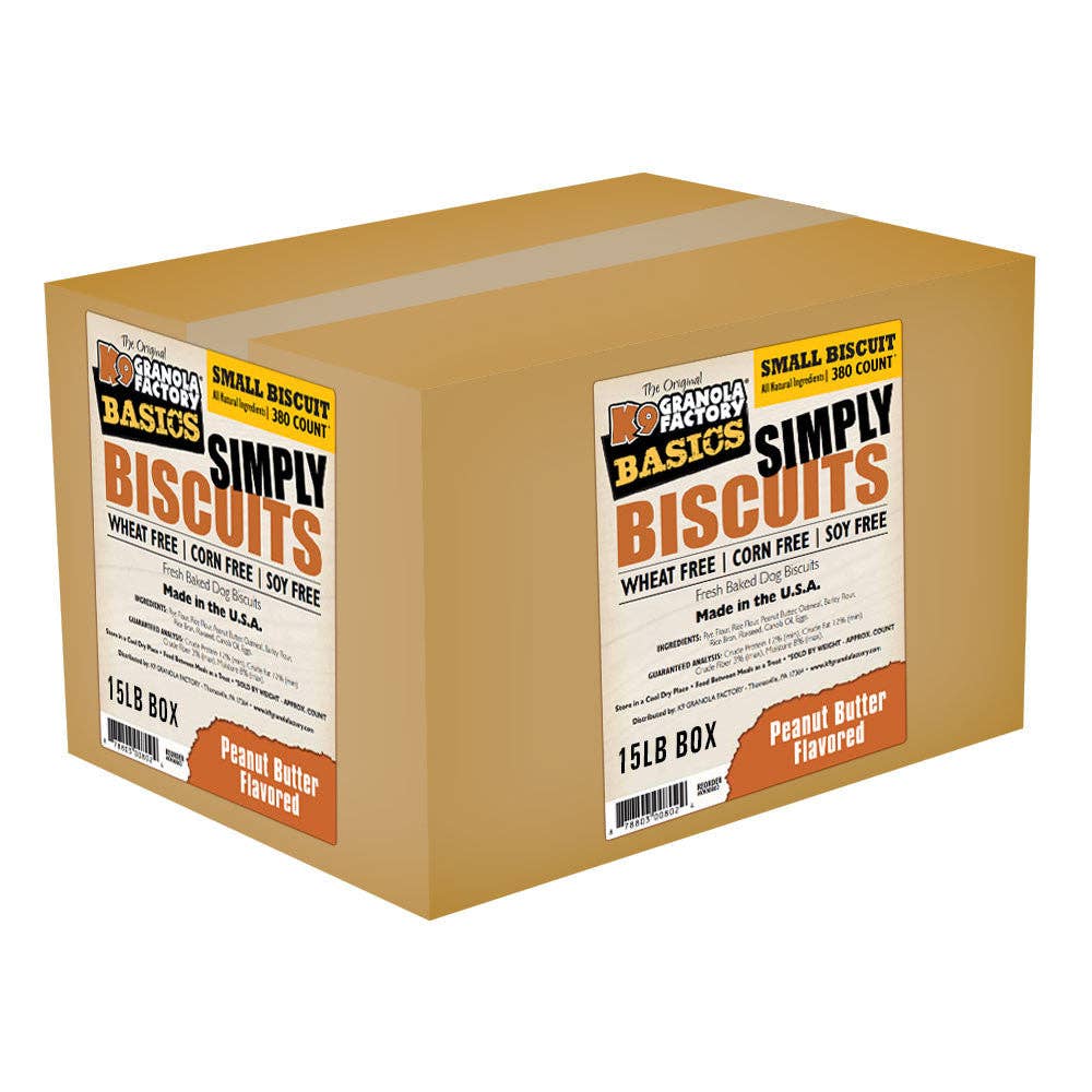 Simply Biscuits, Peanut Butter Recipe Dog Treats, 15lb Small