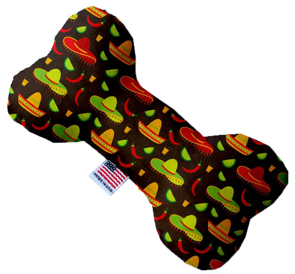 Sombreros Dog Toy: 6" / Bone / Plush