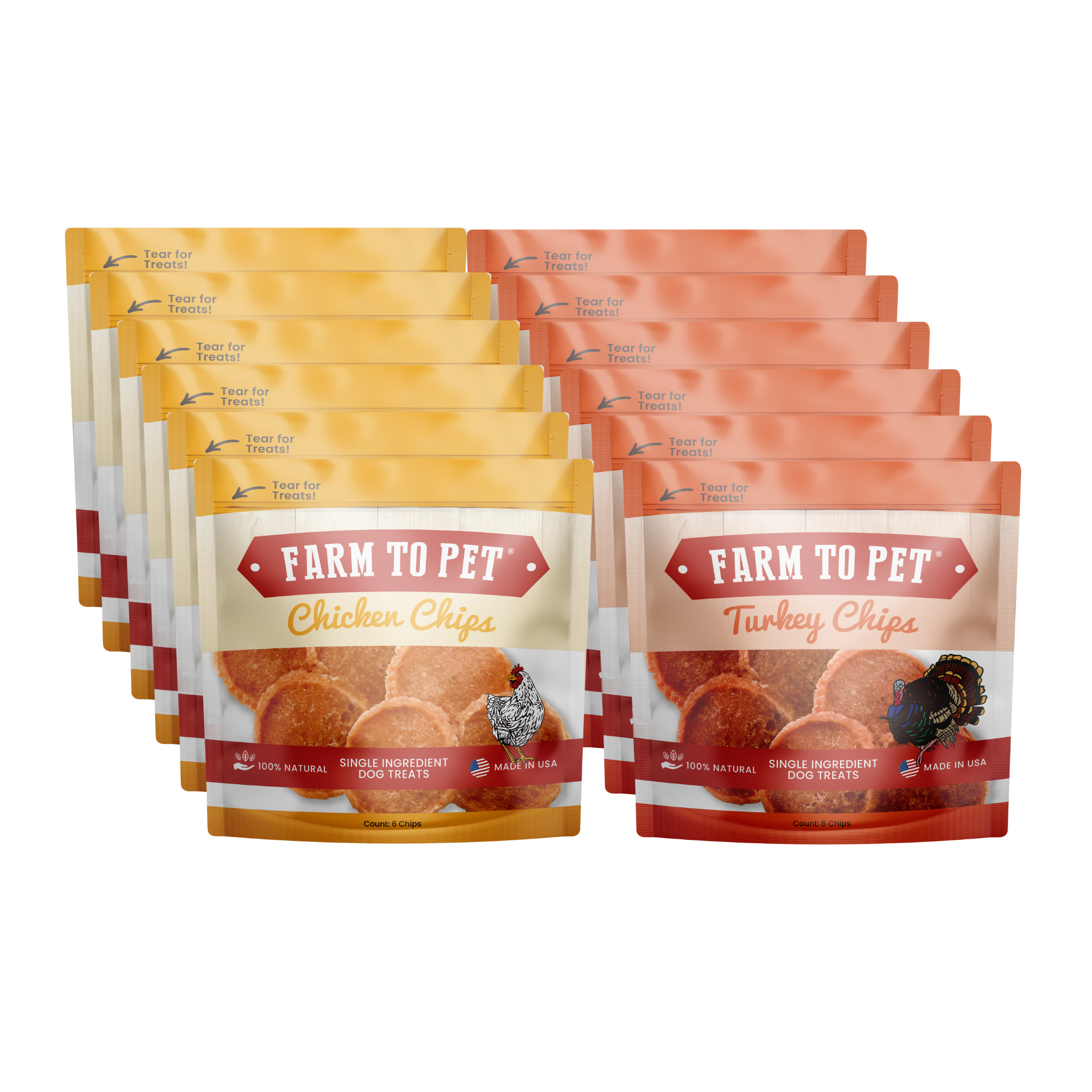 Six Piece Snack Packs (Set of 25 Packs): Chicken