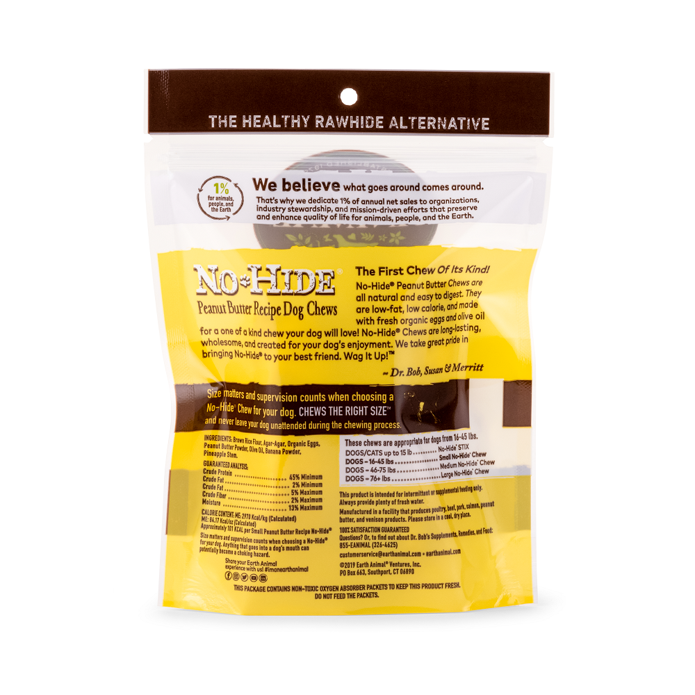 No-Hide® Peanut Butter Rolls Dog Chew