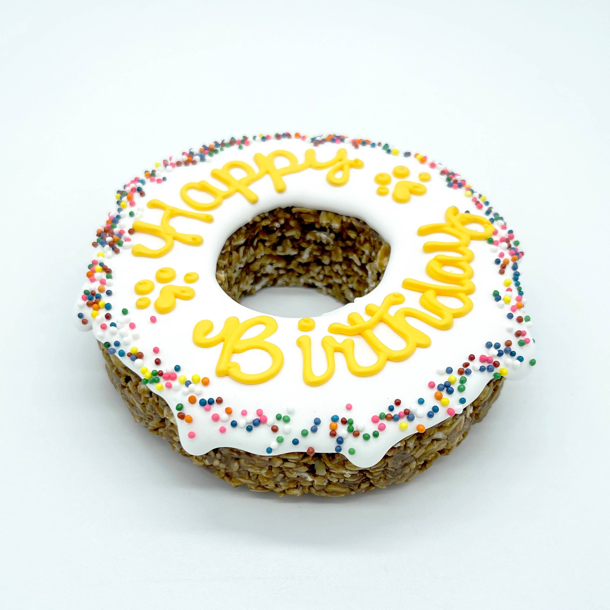 Donut Birthday Chewy Oat Cake: Yellow