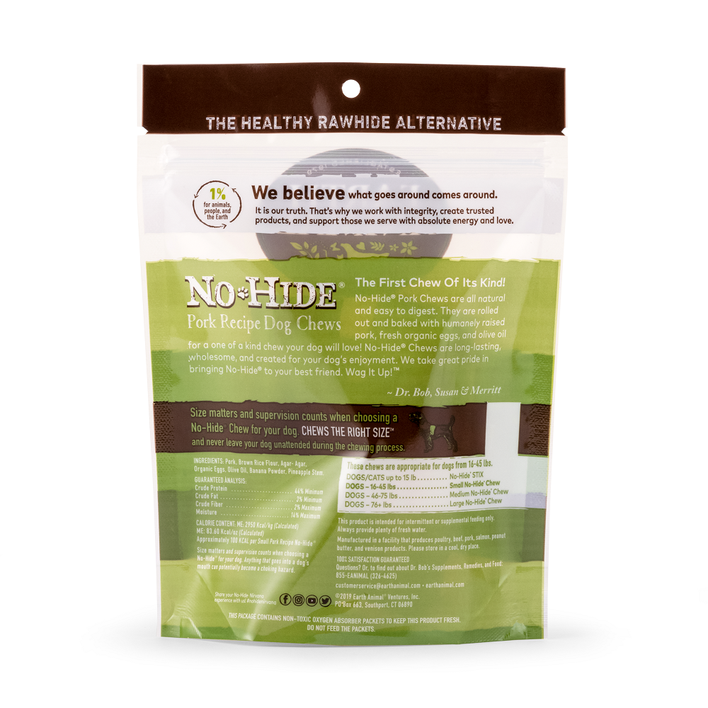 No-Hide® Pork Rolls Dog Chew