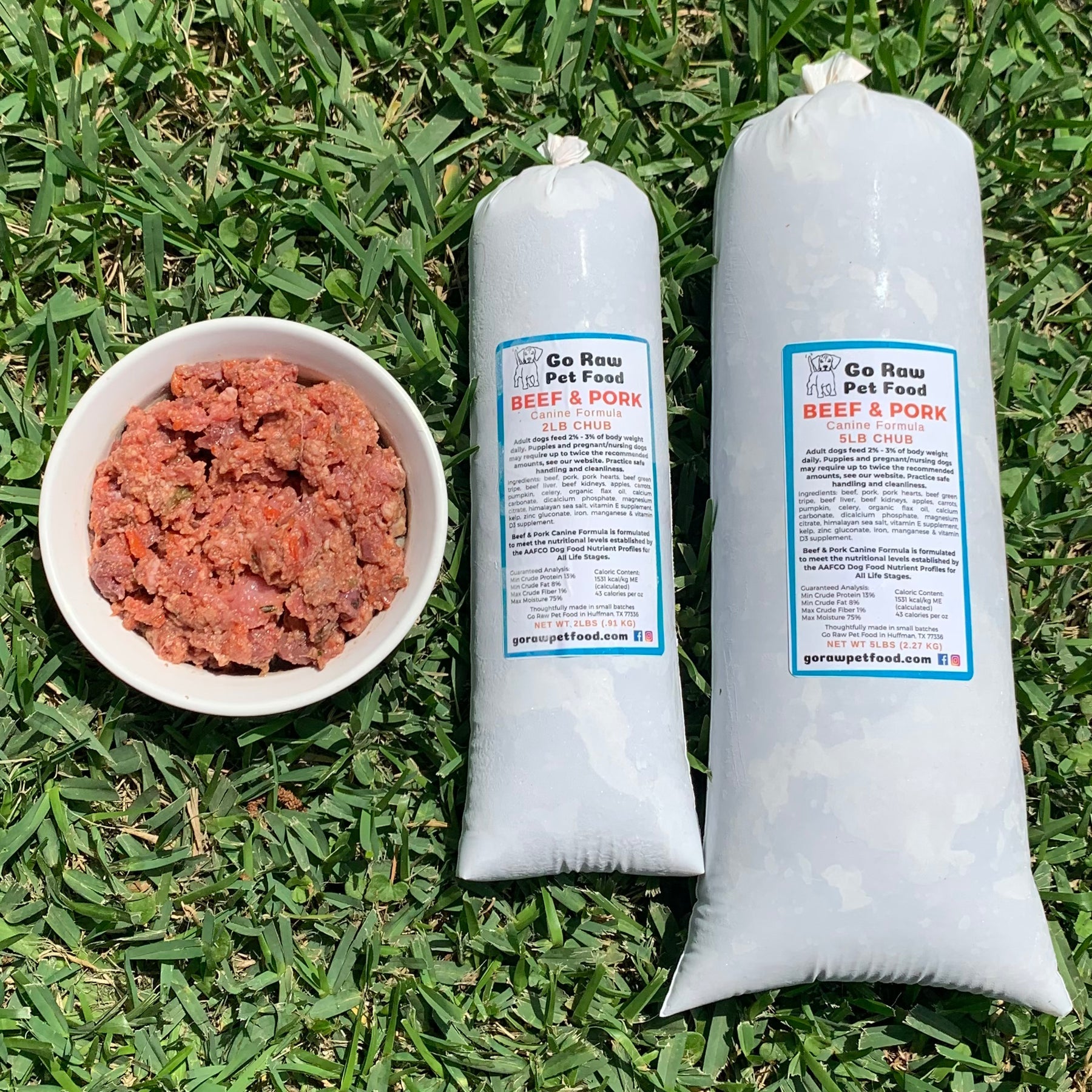 Beef & Pork Raw Chubs