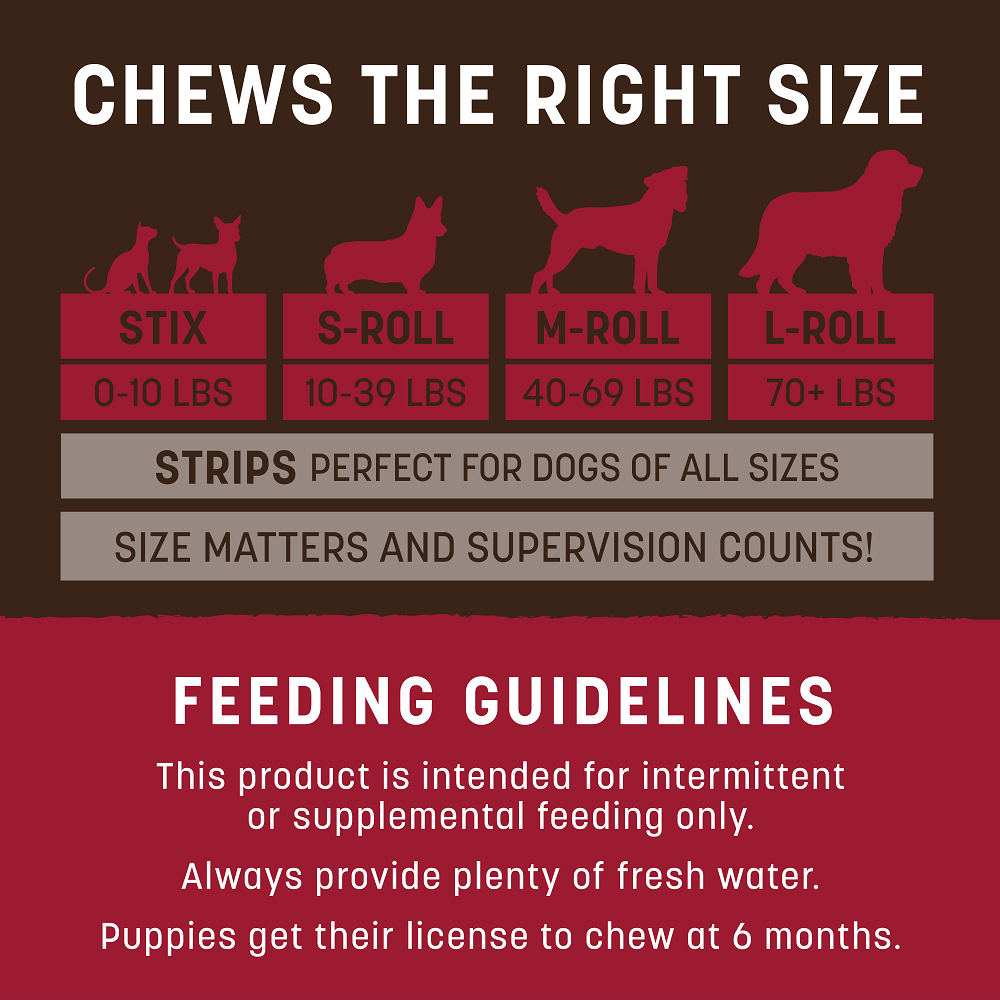 No-Hide® Beef Rolls Dog Chew