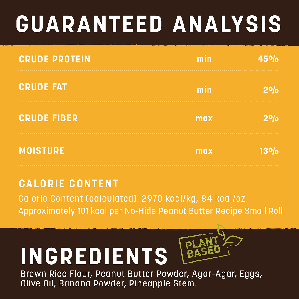 No-Hide® Peanut Butter Rolls Dog Chew