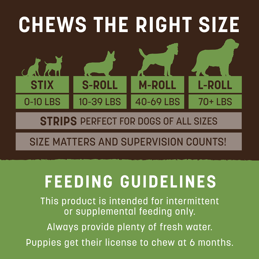 No-Hide® Pork Rolls Dog Chew