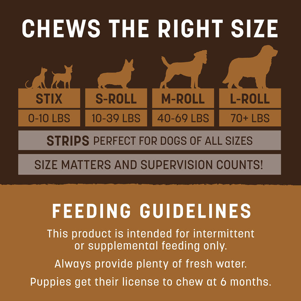 No-Hide® Venison Rolls Dog Chew