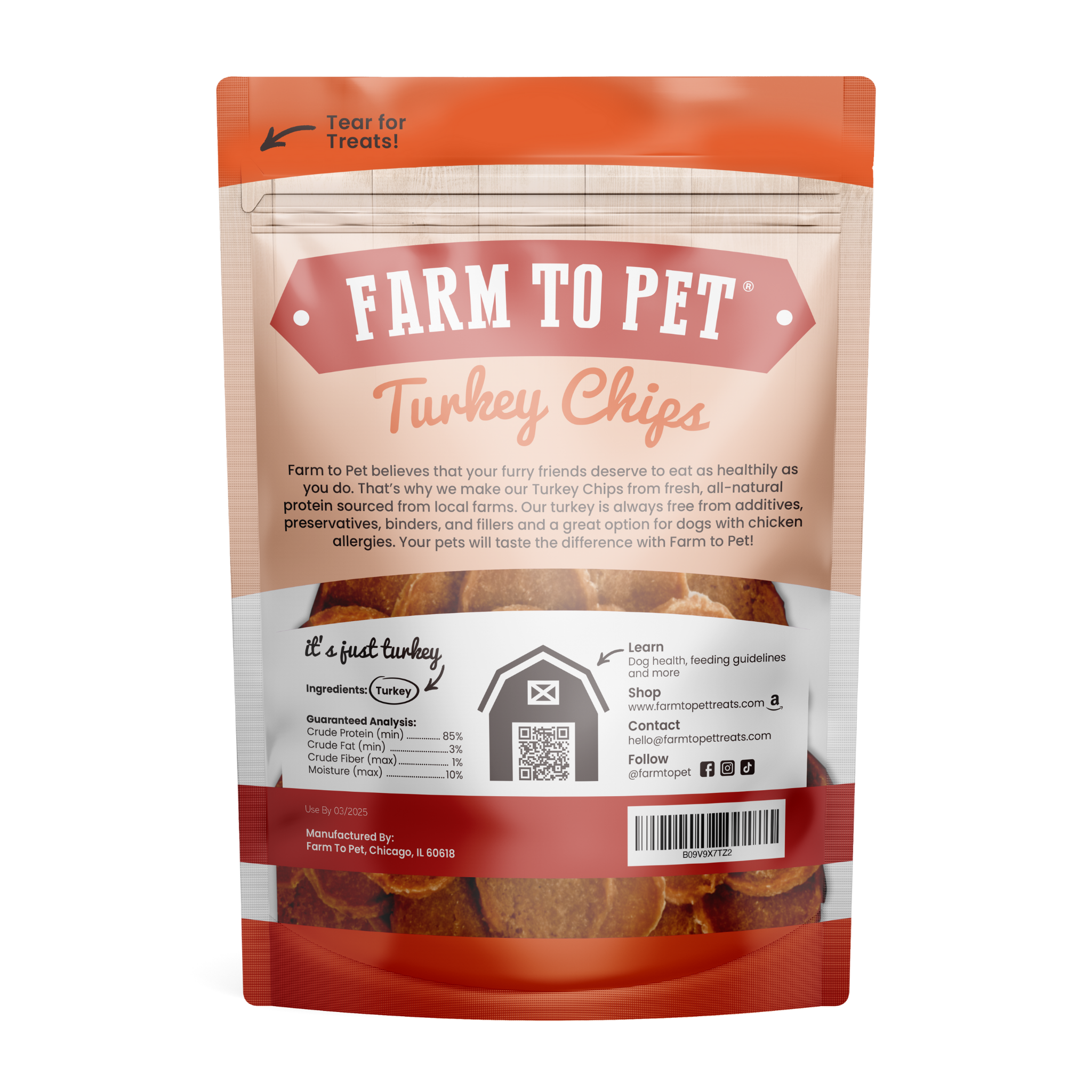 Turkey Chips: 4oz