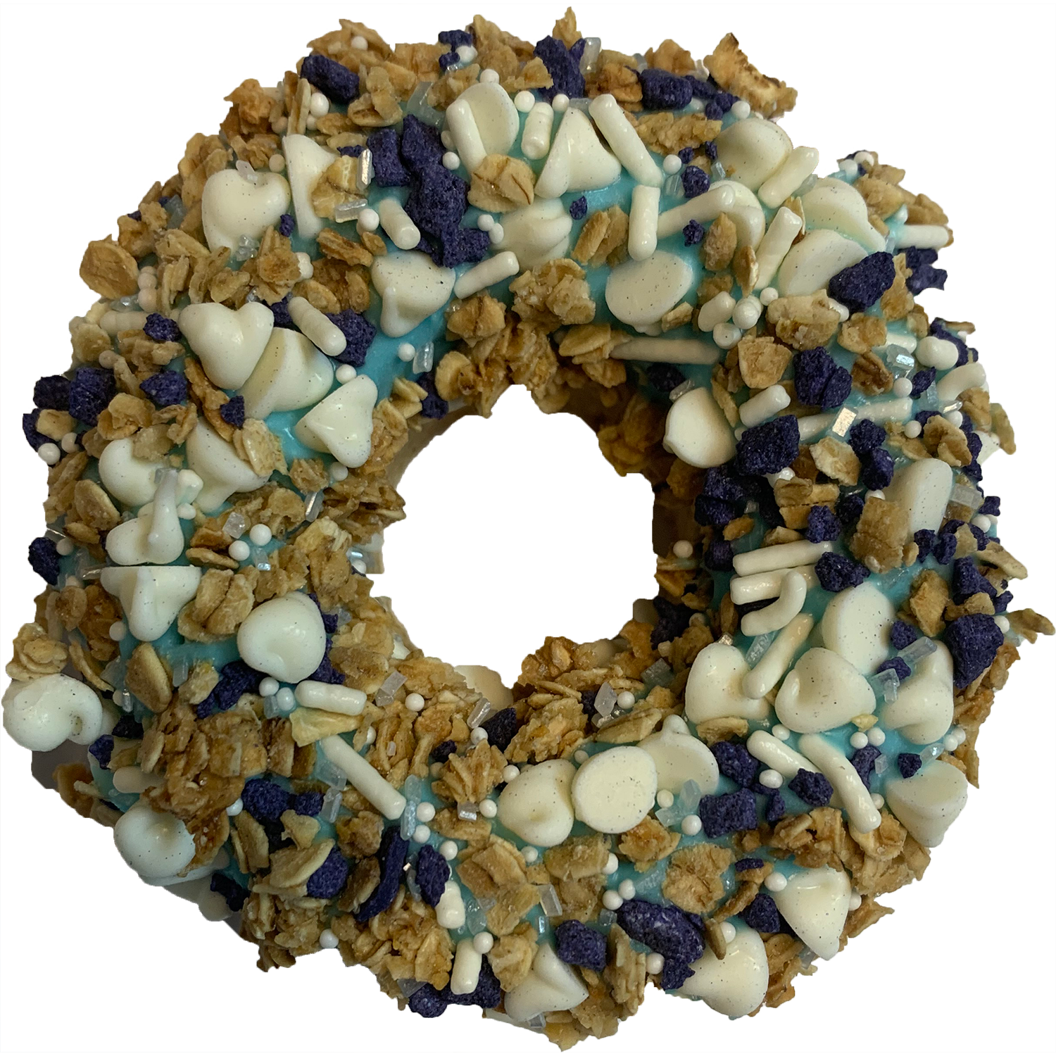 Gourmet Donut, Crunchy Cobbler Blueberry Yogurt Gourmet Donut Dog Treat