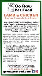 Lamb & Chicken Raw Chubs