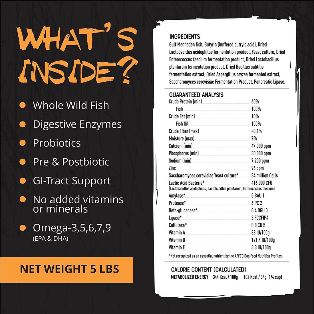 Origins 5-in-1 Dog Supplement - Original (Fish) or Pork