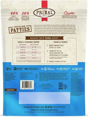 Primal Dog Duck,Turkey & Fish Raw Frozen Nuggets