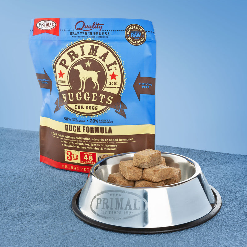 Primal Dog Duck,Turkey & Fish Raw Frozen Nuggets