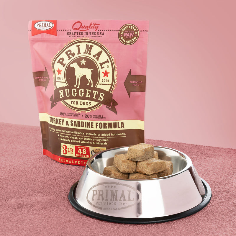 Canine Raw Frozen Nuggets (Turkey & Sardine)
