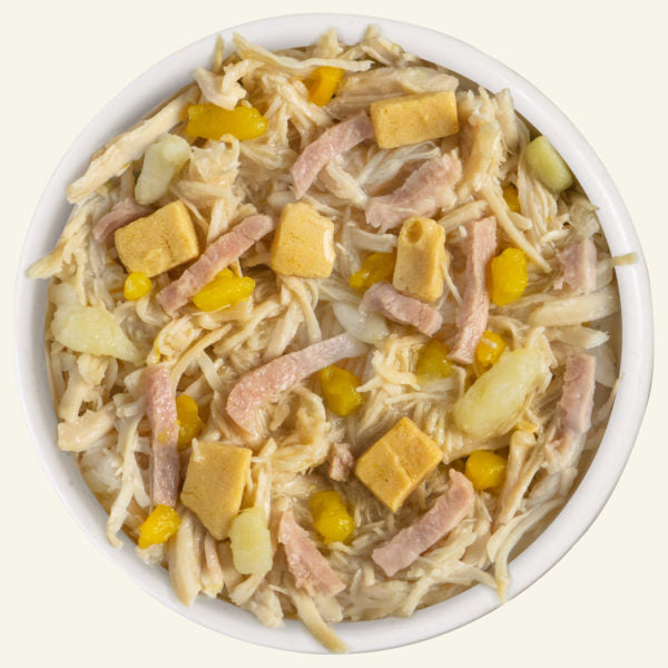 Bed & Breakfast with Chicken, Egg, Pumpkin & Ham in Gravy