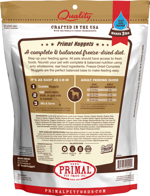 Canine Freeze Dried Nuggets (Lamb)