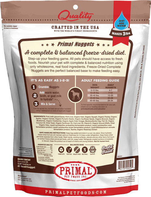 Canine Freeze Dried Nuggets (Pork)
