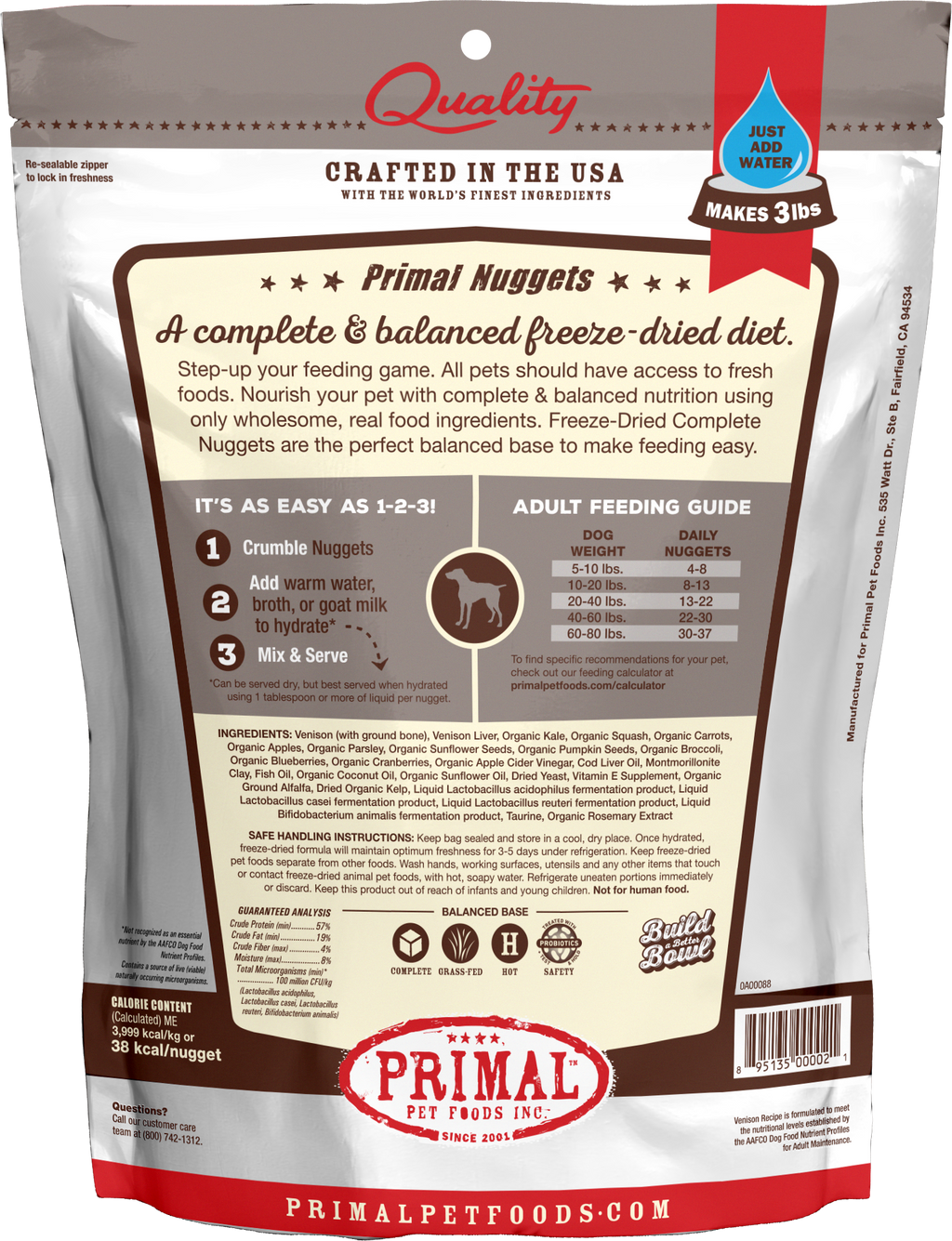 Canine Freeze Dried Nuggets (Venison)