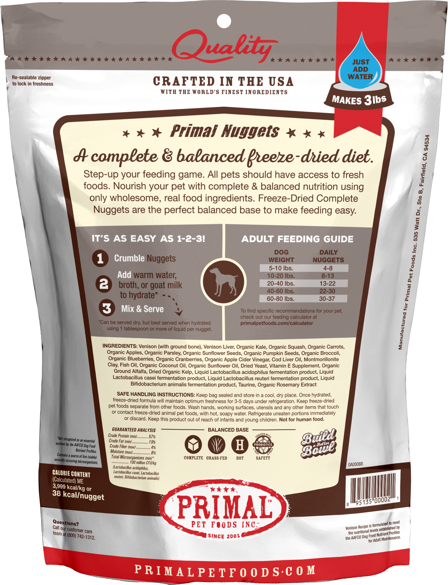 Canine Freeze Dried Nuggets (Venison)