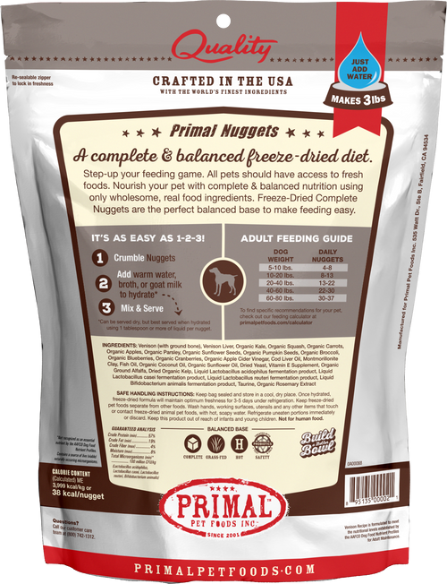 Canine Freeze Dried Nuggets (Venison)
