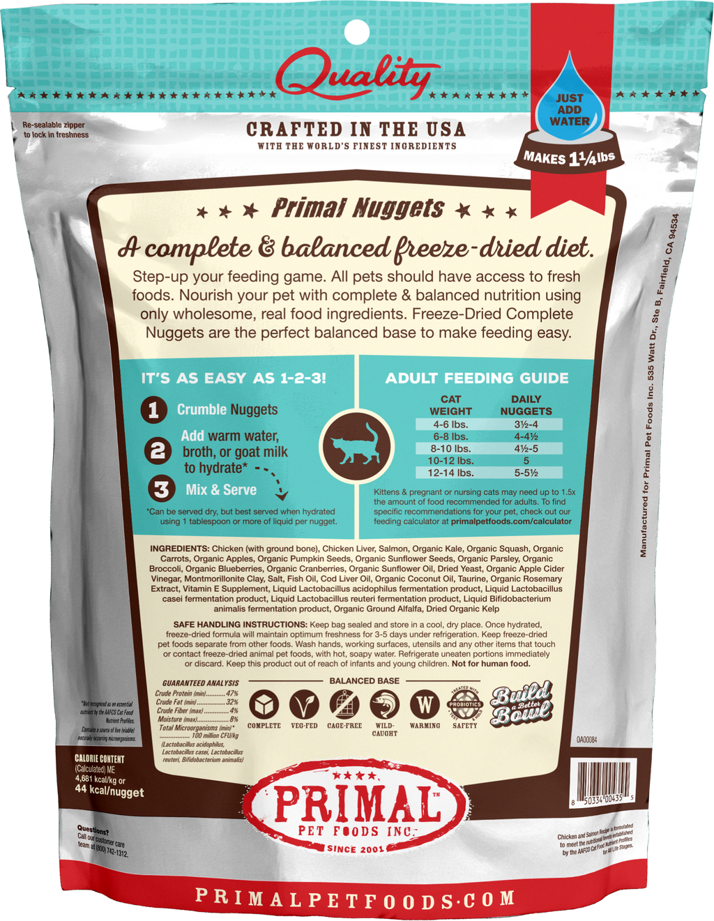 Feline Freeze Dried Nuggets (Chicken & Salmon)