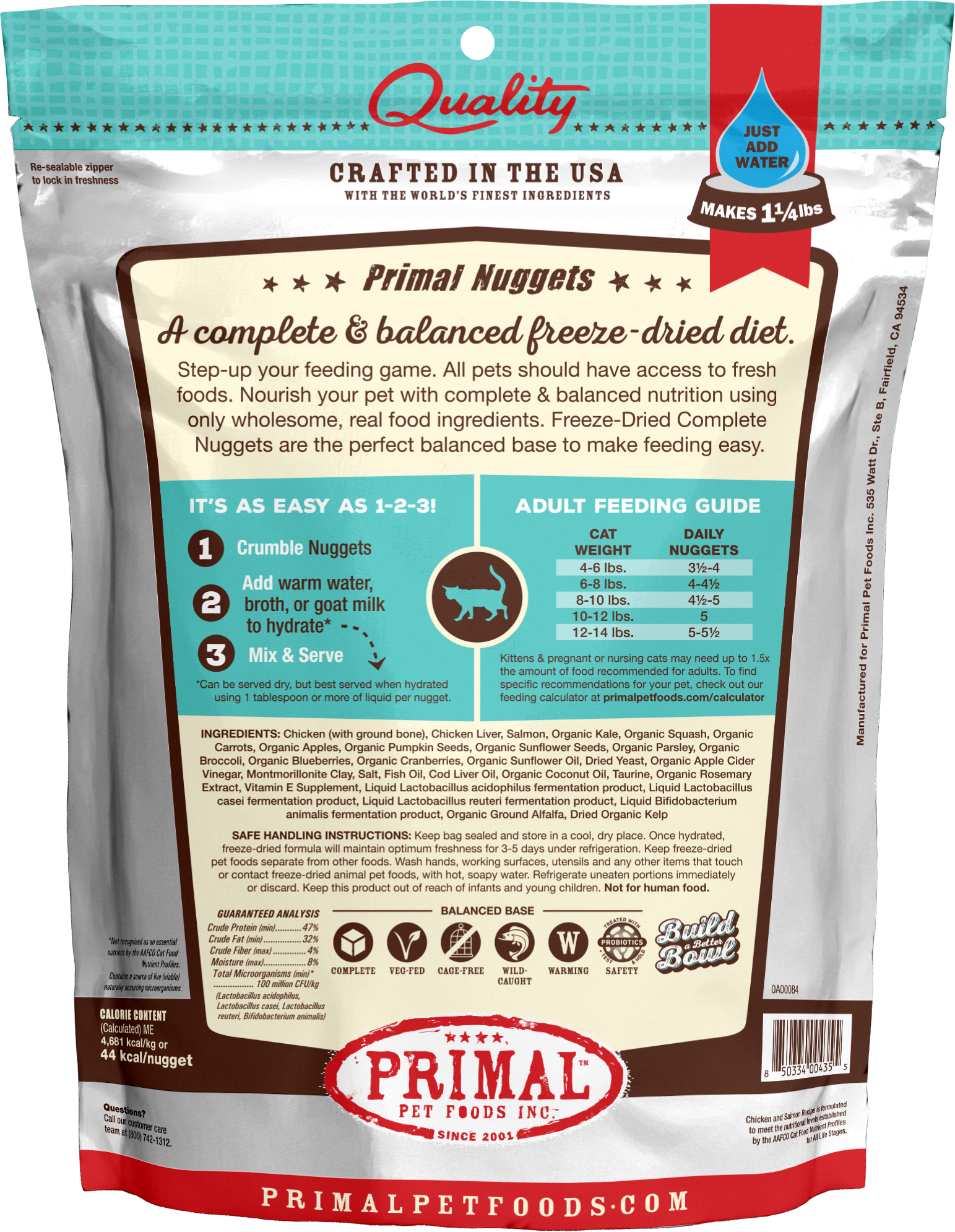 Feline Freeze Dried Nuggets (Chicken & Salmon)