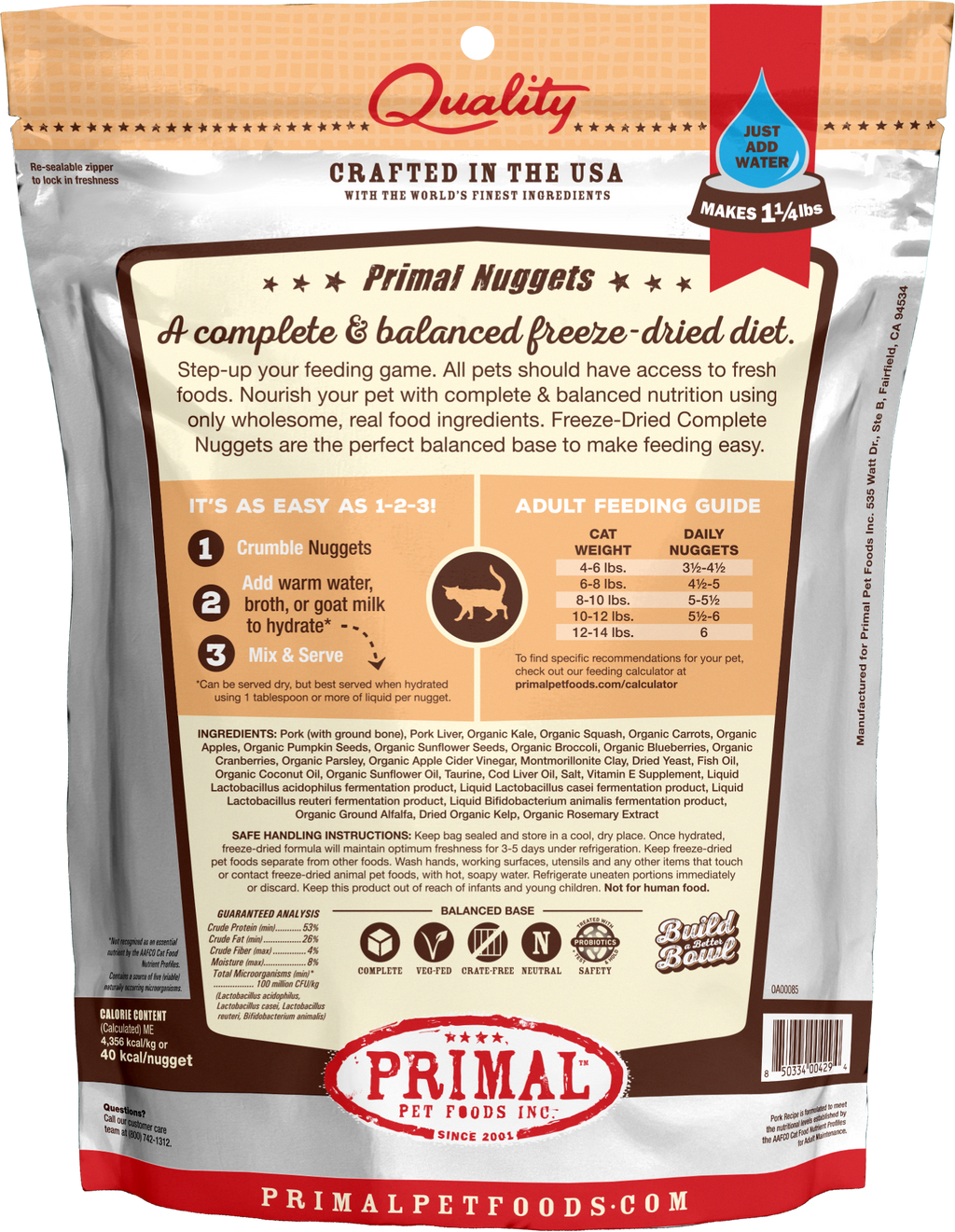 Feline Freeze Dried Nuggets (Pork)