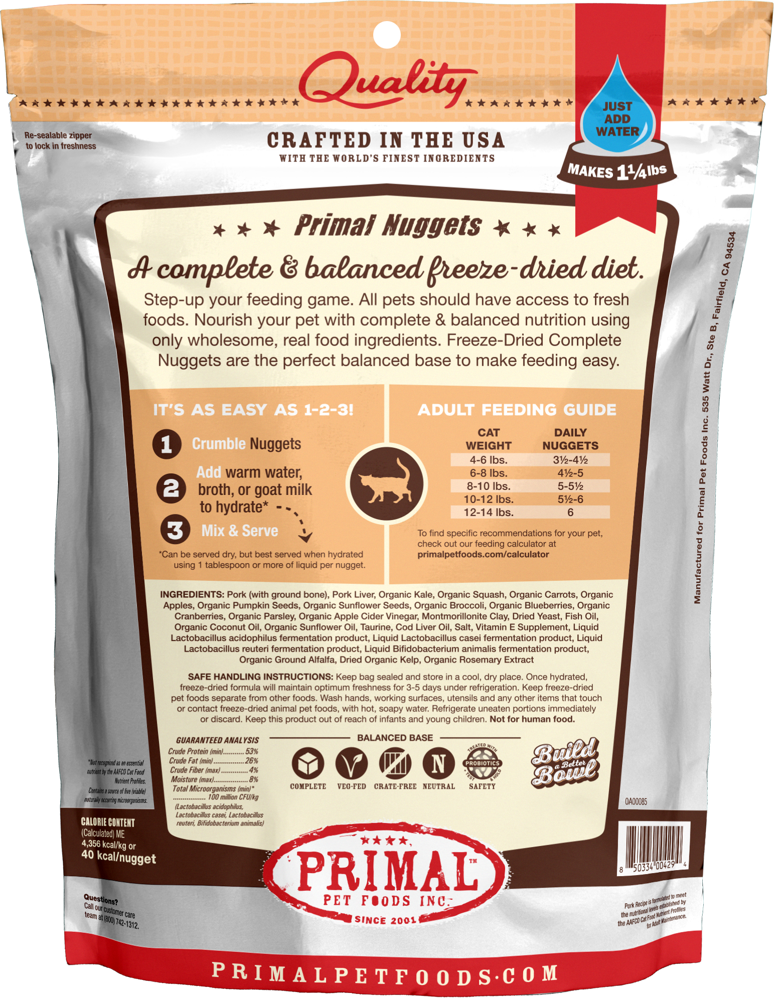 Feline Freeze Dried Nuggets (Pork)