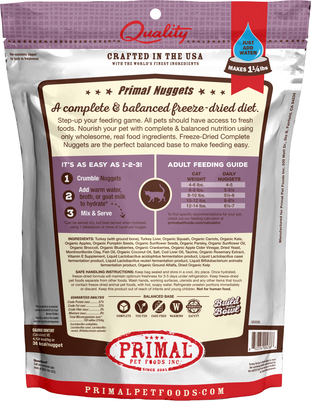 Feline Freeze Dried Nuggets (Turkey)