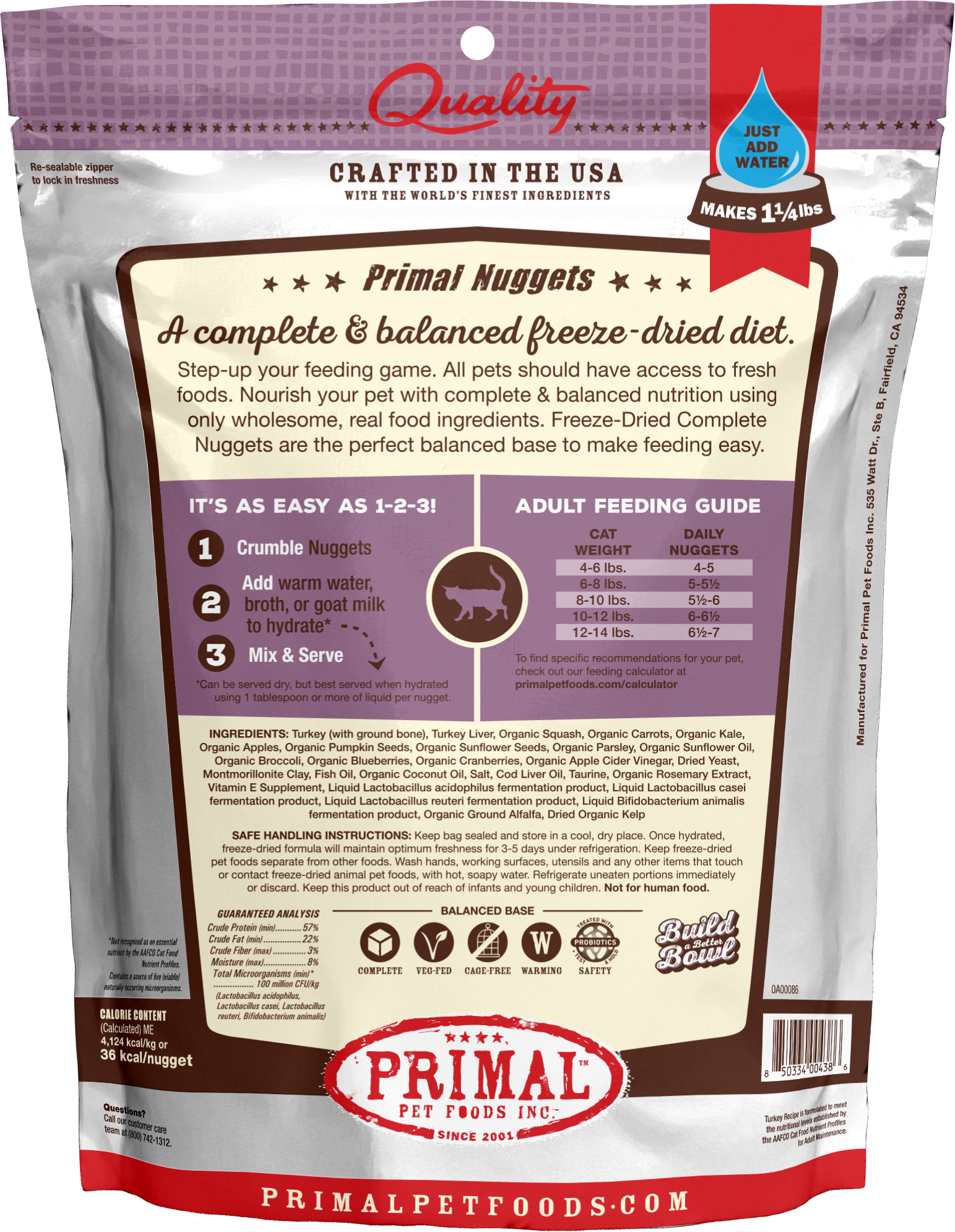 Feline Freeze Dried Nuggets (Turkey)