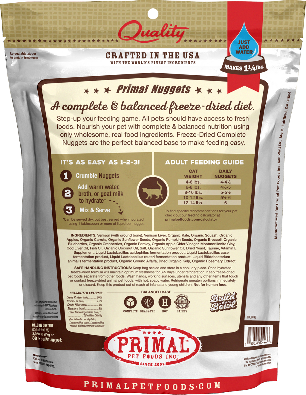 Feline Freeze Dried Nuggets (Venison)