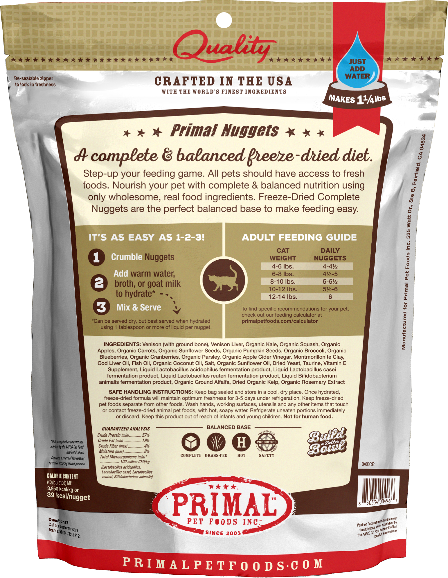 Feline Freeze Dried Nuggets (Venison)