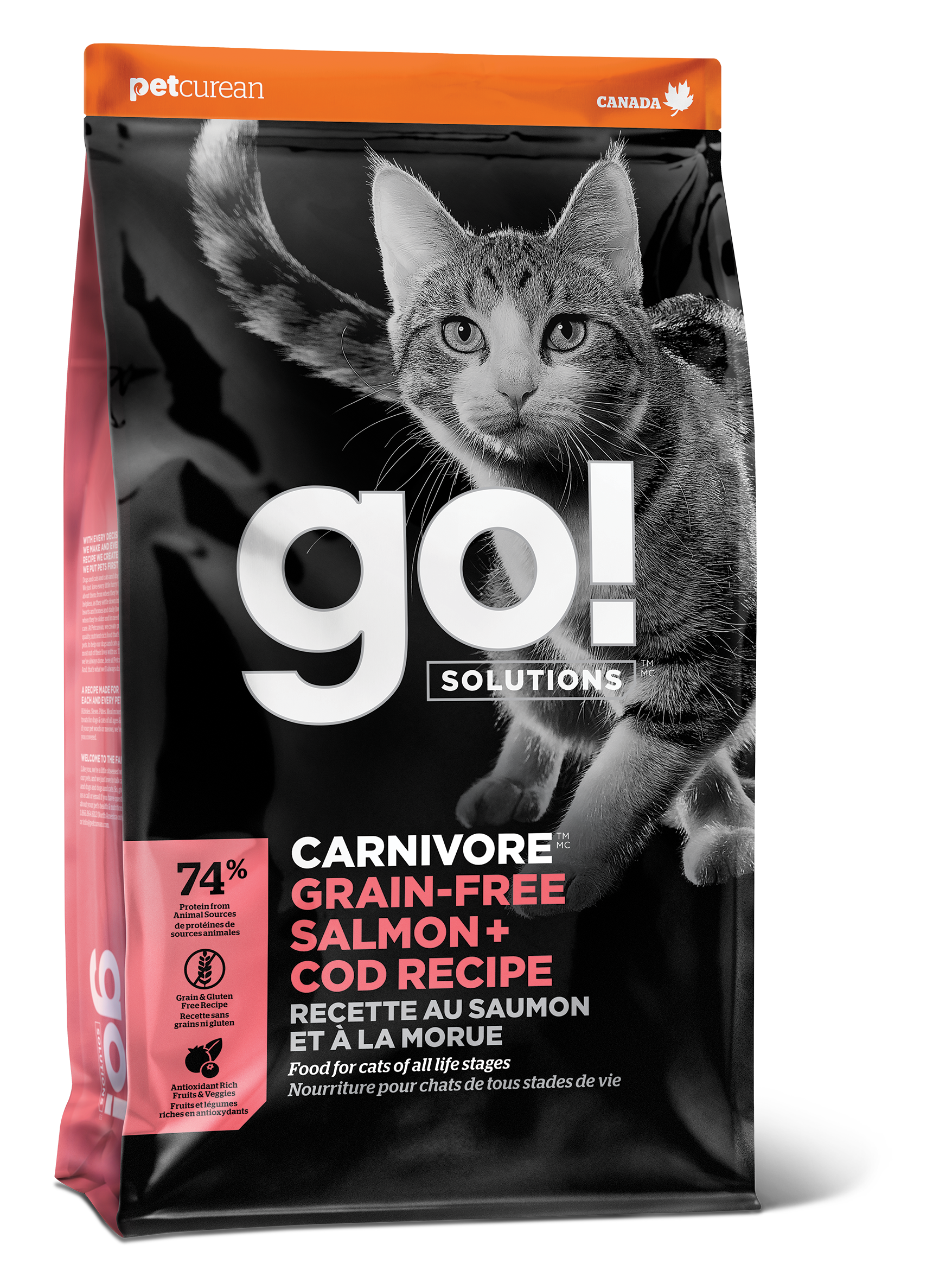 GO! CARNIVORE Grain Free Salmon + Cod Recipe for Cats 