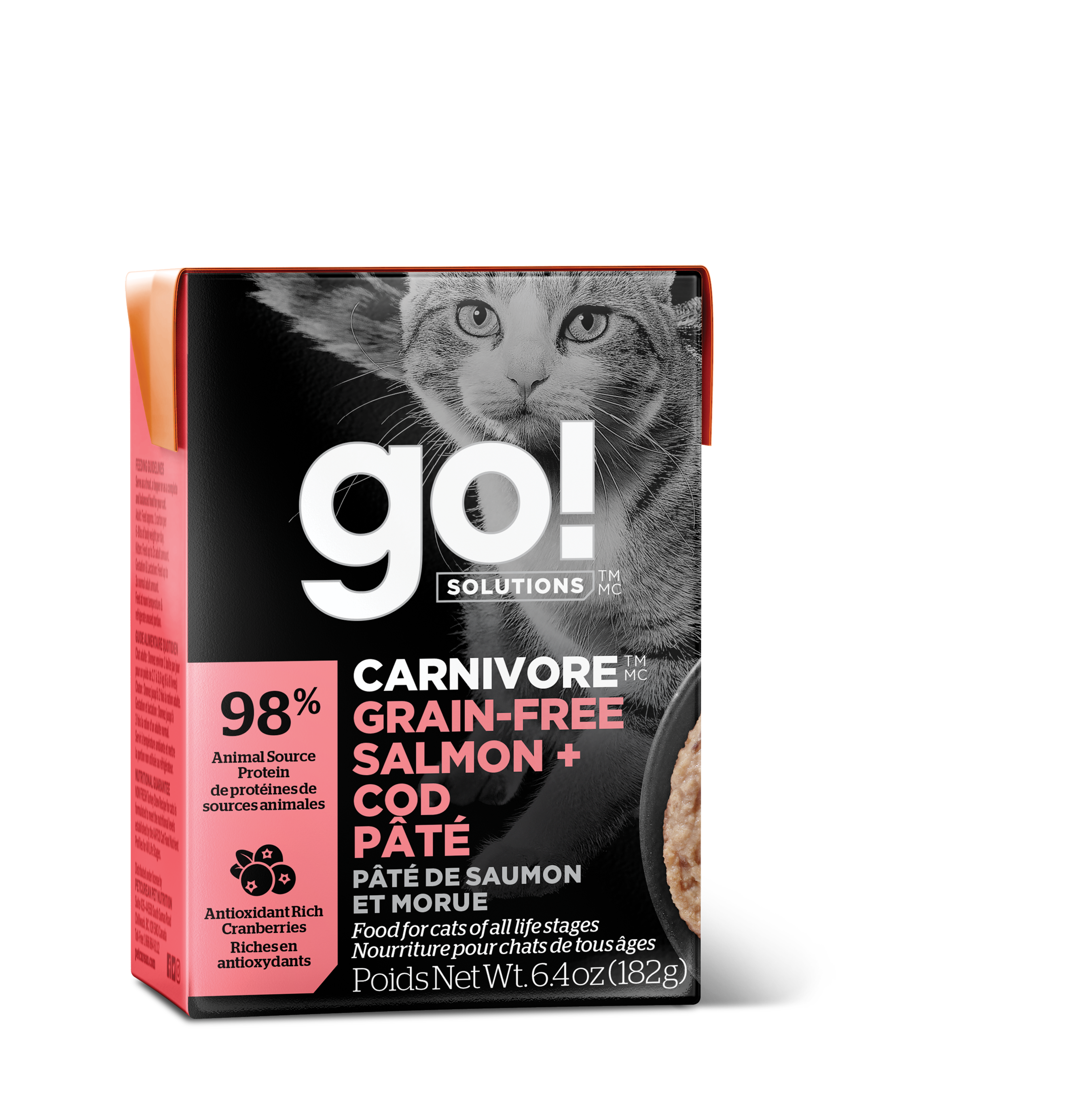 GO! CARNIVORE Grain Free Salmon + Cod Pâté for Cats